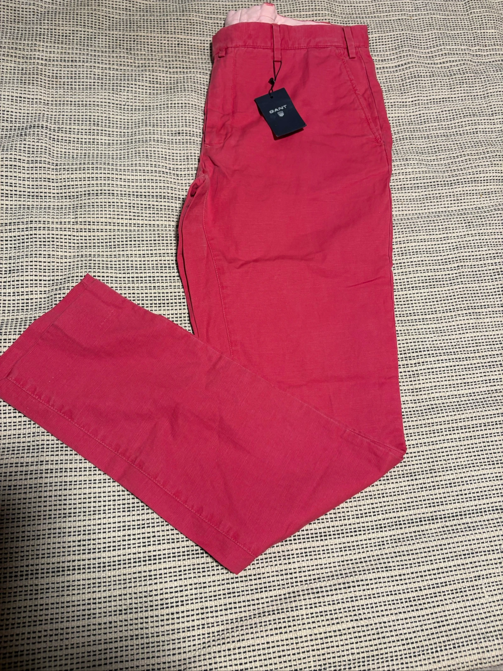 Pantalón chino Gant hombre coral rosa talla 54 L XL nuevo con etiqueta chino pant